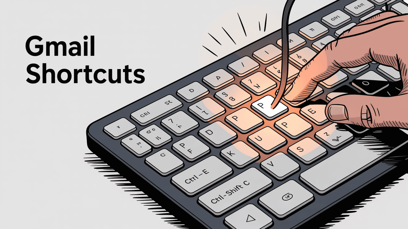Gmail keyboard shortcuts for Archive and Mute actions